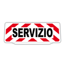 Clip Pannello in plastica per Visiera parasole Auto Servizio Riflettente Nero Rosso e Bianco