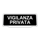 Clip Pannello in plastica per Visiera parasole Auto Vigilanza Privata Riflettente Nero