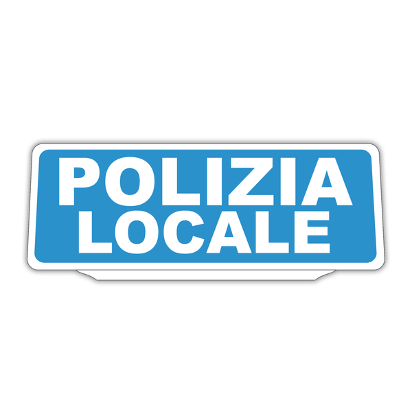 Clip Pannello in plastica per Visiera parasole Auto Polizia Locale Riflettente Blu