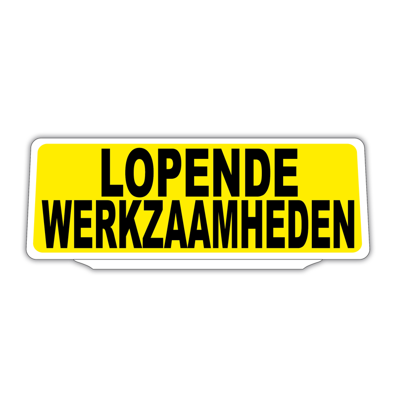 Clip Auto Zonneklep Bord Reflecterende met Lopende Werkzaamheden tekst