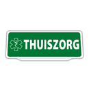 Clip Auto Zonneklep Bord Reflecterende met Thuiszorg tekst