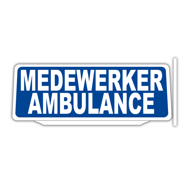 Clip Auto Zonneklep Bord Reflecterende met Medewerker ambulance tekst
