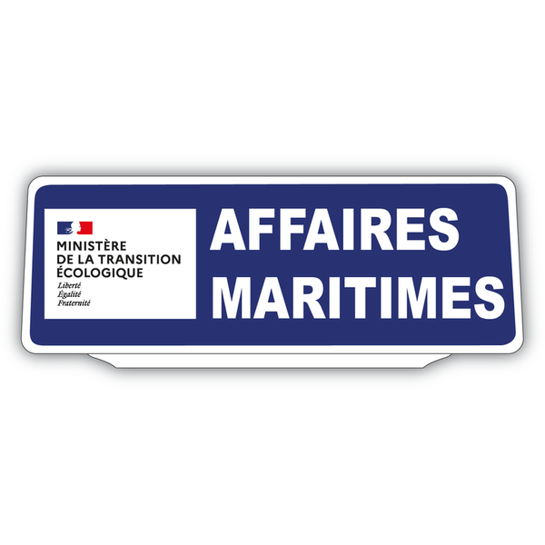 Clip Plaque Pare-Soleil Affaires Maritimes Rétro-Réfléchissant Bleu
