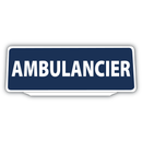 Clip Plaque Pare-Soleil Ambulancier Rétro-Réfléchissant Bleu