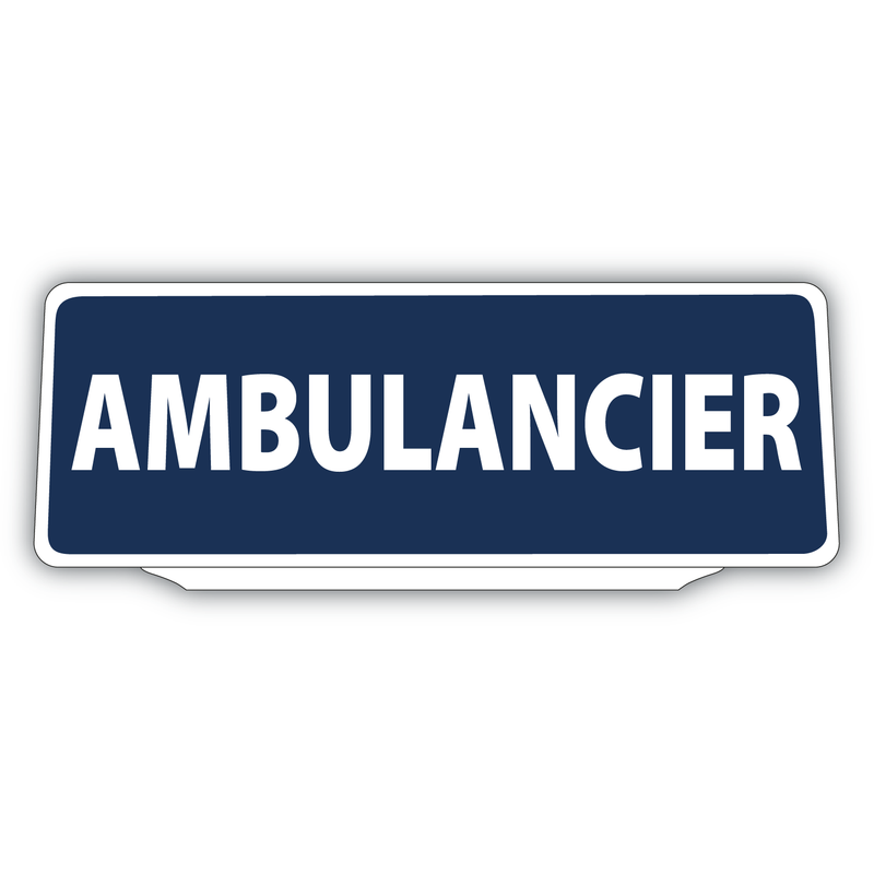 Clip Plaque Pare-Soleil Ambulancier Rétro-Réfléchissant Bleu
