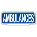 Clip Plaque Pare-Soleil Ambulances Rétro-Réfléchissant Bleu