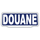 Clip Plaque Pare-Soleil Douane Rétro-Réfléchissant Bleu