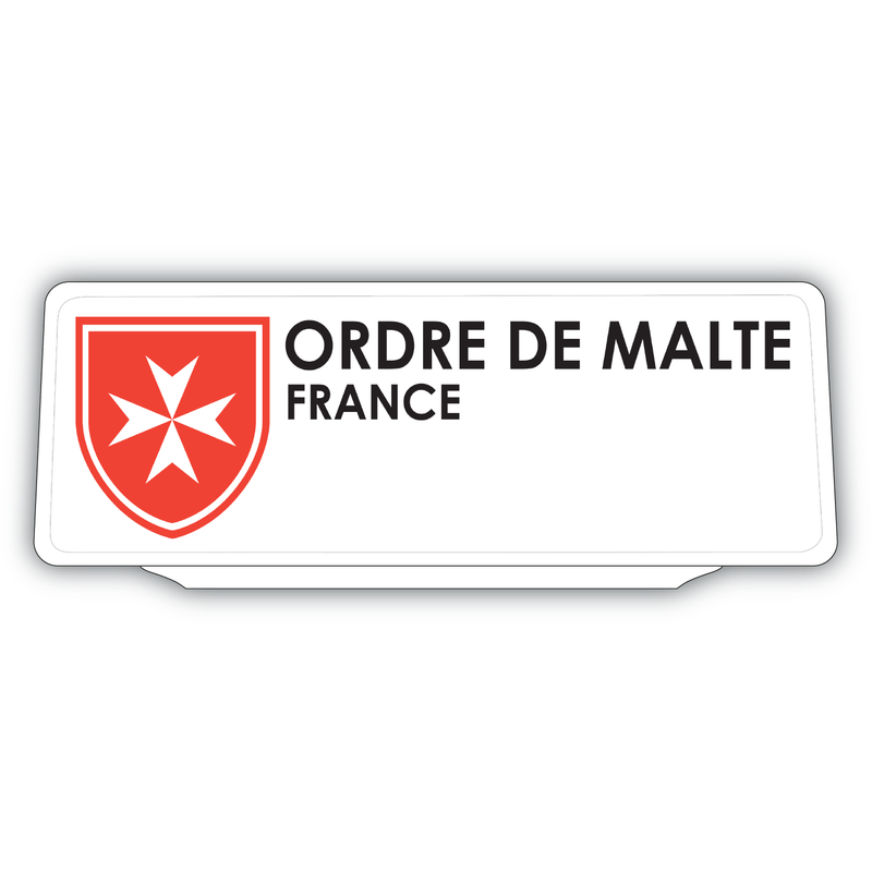 Clip Plaque Pare-Soleil Ordre de Malte France Rétro-Réfléchissant