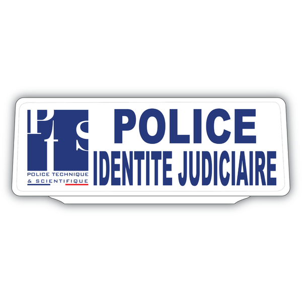 Clip Plaque Pare-Soleil Police Identité Judiciaire Rétro-Réfléchissant