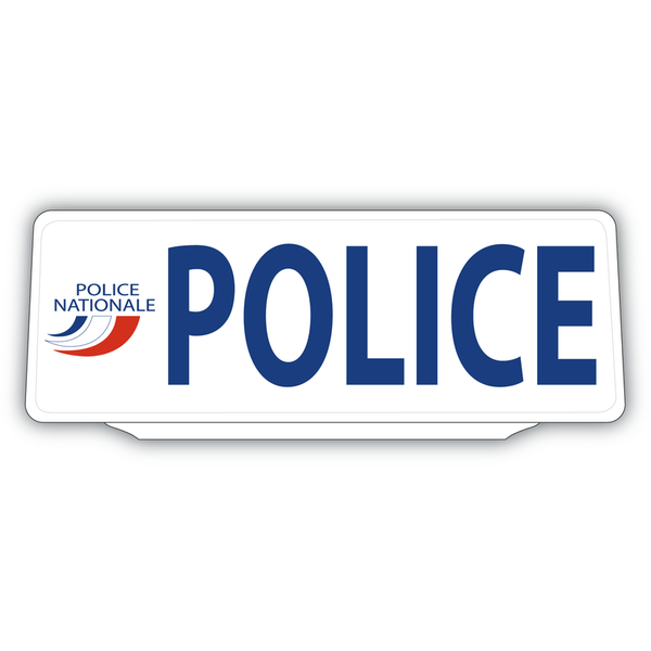 Clip Plaque Pare-Soleil Police Nationale Rétro-Réfléchissant Blanc