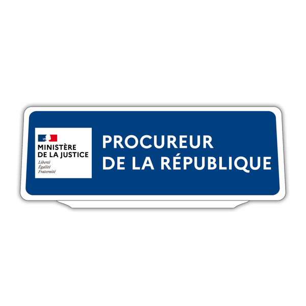 Clip Plaque Pare-Soleil Voiture Procureur de la République Rétro-Réfléchissant