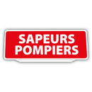 Clip Plaque Pare-Soleil Sapeurs Pompiers Rétro-Réfléchissant Rouge