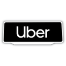 Clip Plaque Pare-Soleil Uber Rétro-Réfléchissant Fond Noir