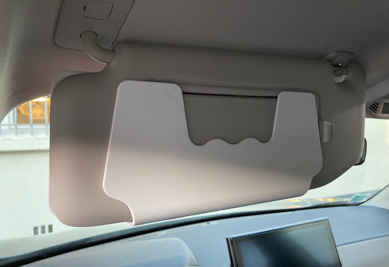 Clip Panel in plastica for Visiera parasole Auto Security Riflettente Nero 